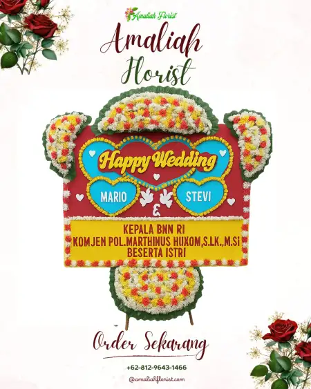 Papan Bunga Pernikahan Olak Alen